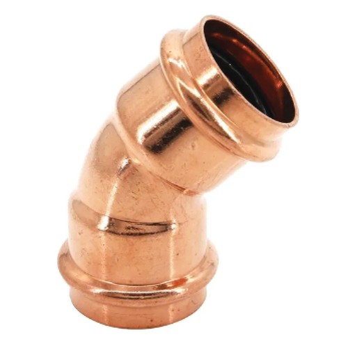 Elbow press fit copper - 45°, press-fit
